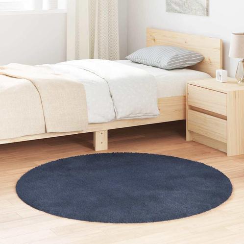 vidaXL Hoogpolig vloerkleed NAVARRA 120x120 cm polyester, Huis en Inrichting, Stoffering | Tapijten en Kleden, Blauw, Nieuw, Verzenden