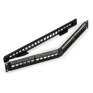 Keystone behuizing | 19 inch (24-poorts, 1U, Gebogen), Computers en Software, Pc- en Netwerkkabels, Nieuw, Verzenden