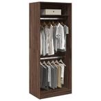 vidaXL Kledingkast 80x50x200 cm bewerkt hout bruin, Verzenden, Nieuw