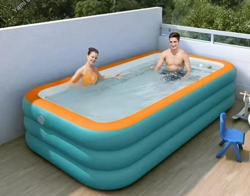 Opblaasbaar zwembad: Duurzaam PVC voor gezinsplezier in je, Tuin en Terras, Zwembaden, Nieuw, Verzenden