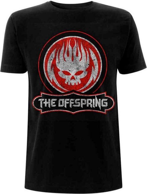 shirts - The Offspring Tshirt Distressed Skull Zwart - Si..., Verzamelen, Muziek, Artiesten en Beroemdheden, Zo goed als nieuw