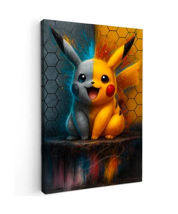 Canvas schilderij - pikachu light and shadow beschikbaar voor biedingen