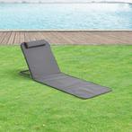 Strandmat Donostia met rugleuning set van 2 donkergrijs, Verzenden, Nieuw
