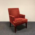 Landelijke fauteuil / eetkamerstoel, Bordeau rood velours -, Huis en Inrichting, Fauteuils, Ophalen of Verzenden, Gebruikt, Stof