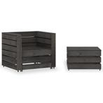 vidaXL 2-delige Loungeset pallet geïmpregneerd grenenhout, Tuin en Terras, Tuinsets en Loungesets, Verzenden, Nieuw, Loungeset
