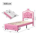 Kinderbed 90x200 cm met Lade en LED Kroonhoofdeinde, Kinderen en Baby's, Kinderkamer | Bedden, Verzenden, Nieuw