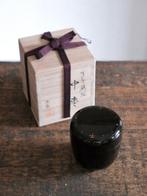 - Doos - Hout - Zwarte lak theedoos, Antiek en Kunst