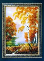Barnsteen - Unique Amber picture Wall decoration - Home, Antiek en Kunst