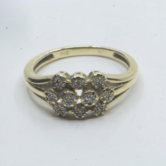 Ring - 18 karaat Geel goud - 0.30ct. tw. Diamant, Sieraden, Tassen en Uiterlijk, Ringen