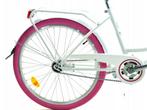 Meisjesfiets - 24 inch fiets - stadsfiets - wit roze, Fietsen en Brommers, Fietsen | Meisjes, Ophalen of Verzenden, Nieuw