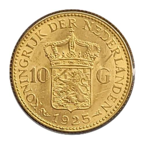 Gouden 10 gulden Wilhelmina 1925b, Postzegels en Munten, Munten | Nederland, Losse munt, 10 gulden, Koningin Wilhelmina, Goud