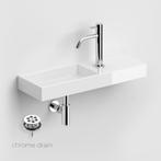 Fonteinset Clou Mini Wash Me Incl. Toebehoren 7x56 Cm, Ophalen of Verzenden, Nieuw, Chroom, Overige typen