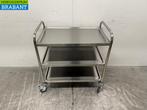 RVS Zorro Serveerwagen 3 lagen 86 cm Horeca, Ophalen of Verzenden, Nieuw zonder verpakking