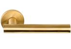 Deurklink BASICS LBVII-19 op ronde rozet PVD mat goud, Doe-het-zelf en Verbouw, Hang- en Sluitwerk, Verzenden, Nieuw