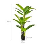 TRUUSK Kunstmatige Bananenboom Decoratieve Kunstplant 150 Cm, Verzenden, Nieuw