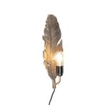 Art Deco wandlamp brons - Leaf, Huis en Inrichting, Lampen | Wandlampen, Nieuw, Art Deco