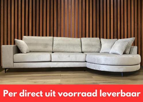 Ontdek de Topaanbieding! Bank Bella TAUPE Velvet 345 x 150, Huis en Inrichting, Banken | Bankstellen, 300 cm of meer, 150 cm of meer