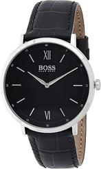 Hugo Boss Heren polshorloge - zwart lederen band 1513647, Sieraden, Tassen en Uiterlijk, Horloges | Heren, Nieuw