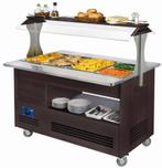 Bain Marie Buffet 4 x 1/1 GN Wenge HorecaTraders, Verzenden, Nieuw in verpakking