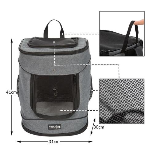 Huisdier Rugzak grijs/zwart (Huisdieren, Voor in Huis), Dieren en Toebehoren, Honden-accessoires, Nieuw, Verzenden