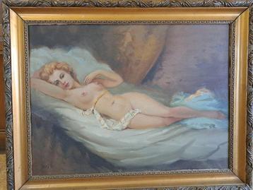 Europese school (XX) - Beautiful Nude painting beschikbaar voor biedingen