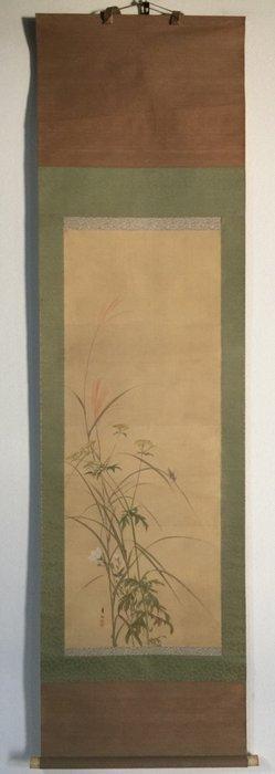 Flower / Japanese Vintage Hanging Scroll KAKEJIKU / Silk /, Antiek en Kunst, Antiek | Overige Antiek