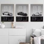 Minimalistische Sportwagen Canvas Poster Wanddecoratie GT3, Verzenden, Nieuw