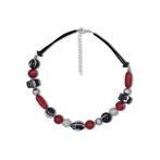 Firetti Collier Gedeeltelijk meerrijig, rood, zwart, Sieraden, Tassen en Uiterlijk, Kettingen, Verzenden, Nieuw