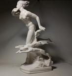 Jan Lichtag - sculptuur, Art Deco Nude Lady Large Sculpture, Antiek en Kunst
