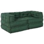 vidaXL Modulaire bank 2 pcs Groen 70 x 70 x 56 cm Stof, Huis en Inrichting, Woonaccessoires | Kussens, Verzenden, Nieuw, Groen