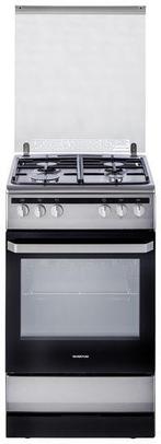 Inventum VFG5020GRVS smal 50 cm. fornuis, Witgoed en Apparatuur, Fornuizen, Verzenden, Nieuw, 4 kookzones, Energieklasse A of zuiniger