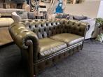 Chesterfield Maarssen Groene Vintage Chesterfield 2 Zitsbank, Huis en Inrichting, Ophalen, Gebruikt, CHESTERFIELD, Tweepersoons