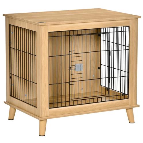 TRUUSK Hondenkooi Van Hout Transportbox Met Tafelblad, Verho, Dieren en Toebehoren, Honden-accessoires, Nieuw, Verzenden