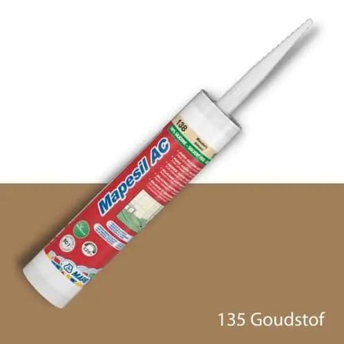 Mapei Mapesil AC - Siliconenkit - 310ml - Goudstof 135, Doe-het-zelf en Verbouw, Tegels, Ophalen of Verzenden