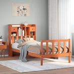 vidaXL Bed met boekenkast zonder matras grenenhout wasbruin, Huis en Inrichting, Slaapkamer | Bedden, Verzenden, Nieuw, Bruin