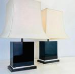 Jean Claude Mahey - Tafellamp (2) - Hout, Chroom, Metaal,