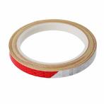 Reflecterende tape - ROOD WIT - 8 meter - 8mm, Doe-het-zelf en Verbouw, Ophalen of Verzenden, Nieuw