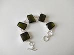 Zilveren armband van 925 met groene amethist - Armband