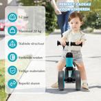 Costway Loopfiets Met 4 Wielen Blauw - Balance Bike -, Kinderen en Baby's, Speelgoed | Buiten | Voertuigen en Loopfietsen, Ophalen of Verzenden