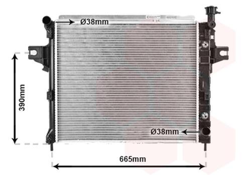 RADIATOR VOOR JEEP GRAND CHEROKEE 1999-2004 52079428, Auto-onderdelen, Airco en Verwarming, Nieuw, Ophalen of Verzenden