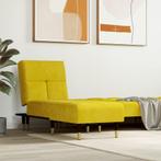 vidaXL Chaise longue fluweel geel, Verzenden, Nieuw