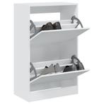 vidaXL Schoenenkast 60x34x96,5 cm bewerkt hout wit, Verzenden, Nieuw
