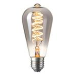 Filament LED Lamp Edison Curl Titanium Ø64mm E27 4W, Nieuw