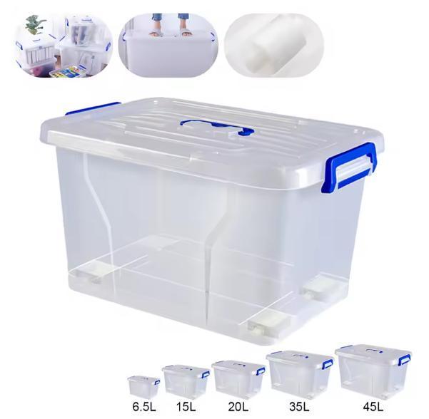 Stapelbare Opbergdoos met Deksel – Organizer Box met Wielen, Huis en Inrichting, Woonaccessoires | Kisten, Nieuw, Verzenden