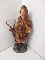 Snijwerk, farbige  Holzfigur  - Heiliger Hubertus der, Antiek en Kunst, Antiek | Boeken en Bijbels