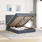vidaXL Ottoman bed met matrassen en LEDs 140x200cm fluweel, Huis en Inrichting, Slaapkamer | Bedden, Verzenden, 140 cm, 200 cm