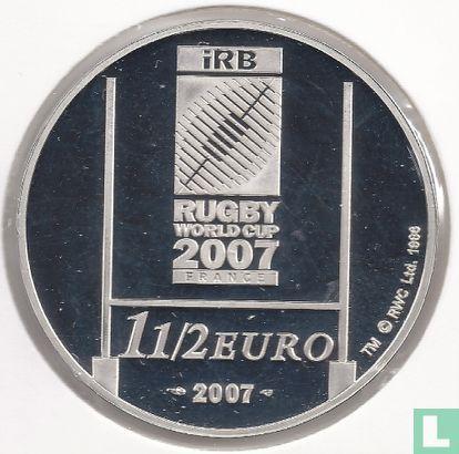 Frankrijk 1½ euro 2007 (PROOF) Rugby World Cup, Postzegels en Munten, Munten | Europa | Euromunten, Losse munt, Overige waardes