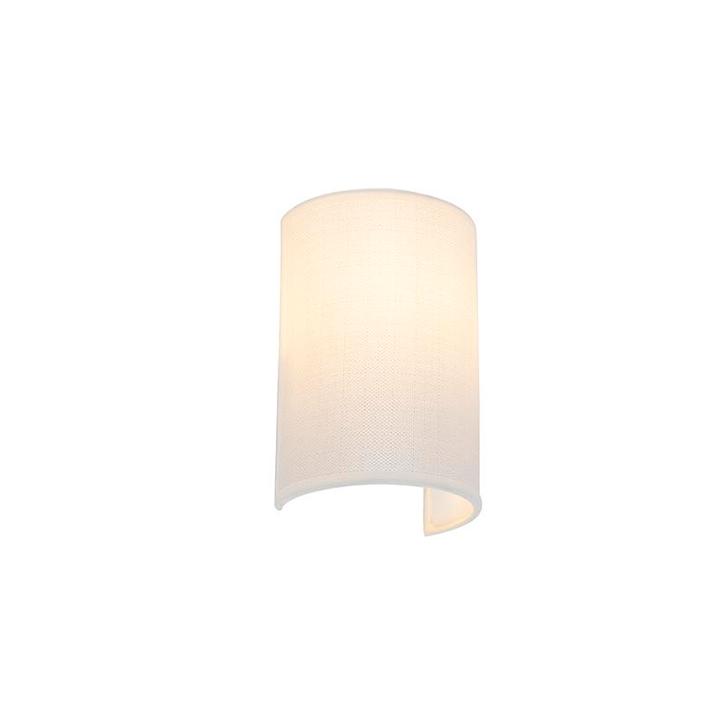 Moderne wandlamp wit - Simple Drum Jute, Huis en Inrichting, Lampen | Wandlampen, Nieuw, Stof, Verzenden