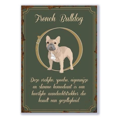 Deco-bord: French Bulldog, Huis en Inrichting, Woonaccessoires | Tekstborden en Spreuken, Nieuw, Verzenden
