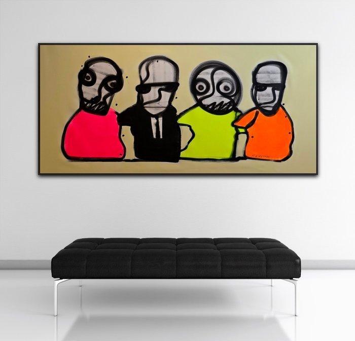 Hamelink - Four Faces, One Connection, Antiek en Kunst, Kunst | Schilderijen | Modern